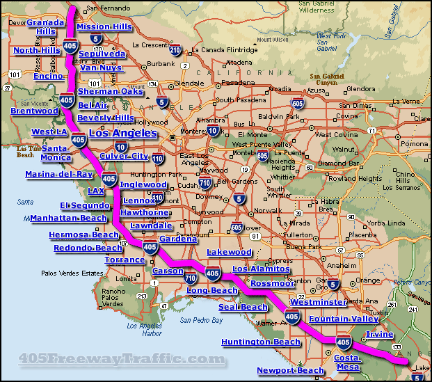 405 Freeway Traffic Map