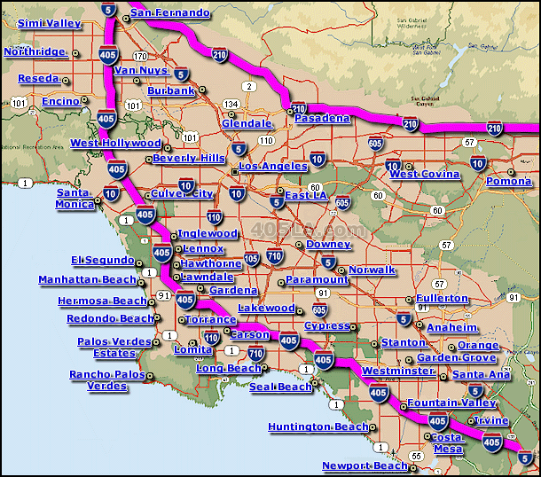 Foothill Freeway Map