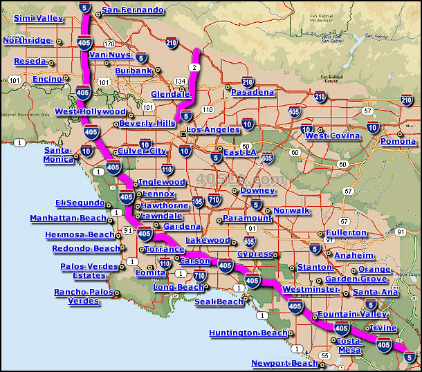 Glendale Freeway Map