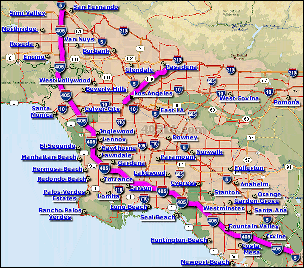 Pasadena Freeway Map