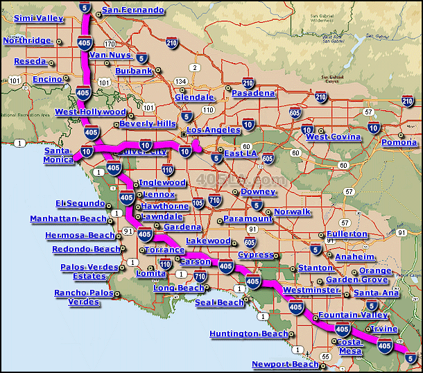 Santa Monica Freeway Map